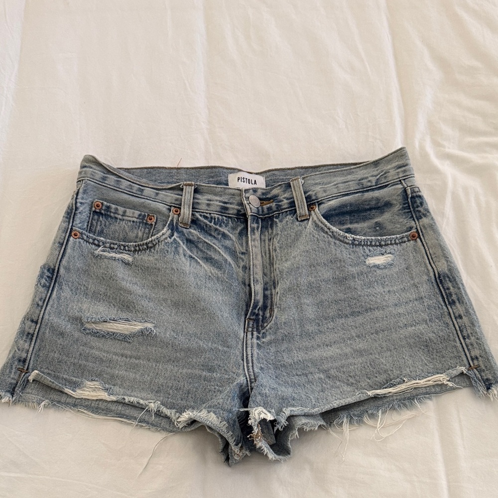 Pistola Distressed Jean Shorts